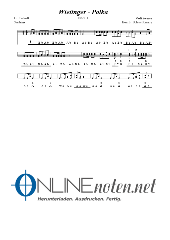 Wietinger Polka - Online-Noten