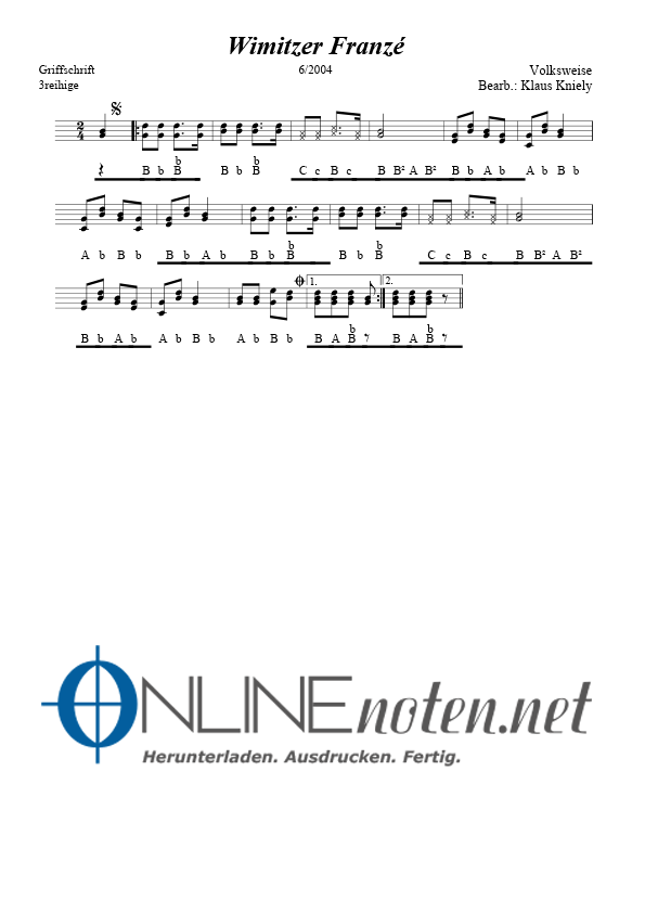 Wimitzer Franzé - Online-Noten