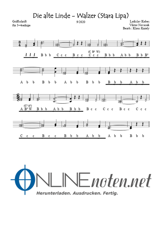 Die alte Linde - Online-Noten