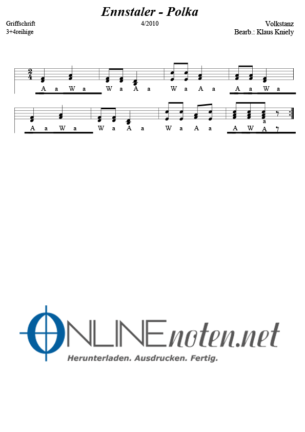 Ennstaler Polka - Online-Noten