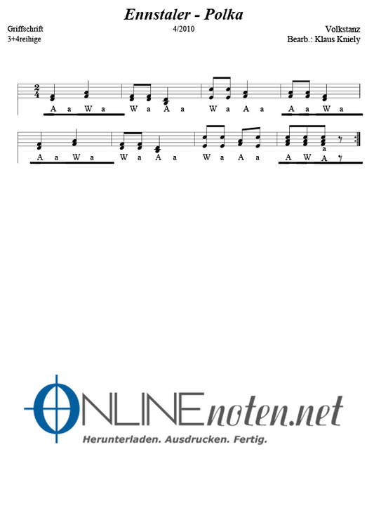 Ennstaler Polka - Online-Noten