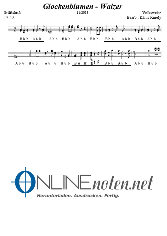 Glockenblumenwalzer - Online-Noten