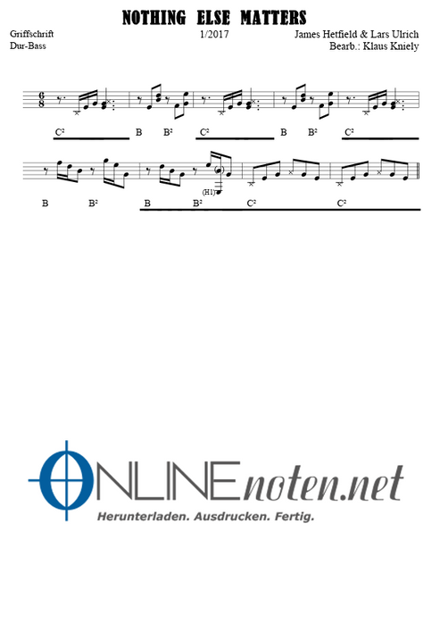 Nothing else matters bei Online-Noten.net