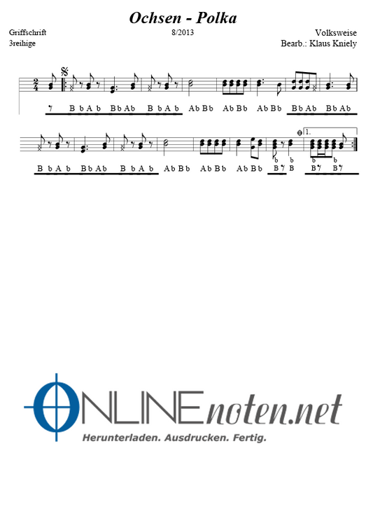 Ochsen Polka - Online-Noten