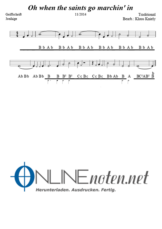 Oh when the saints - Online-Noten