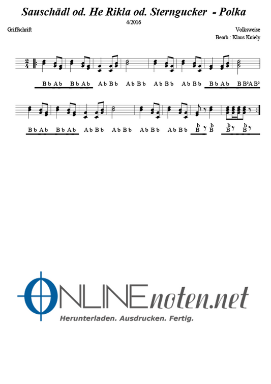 Sauschädl Polka - Online-Noten